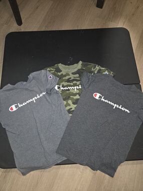 Champion Kids' Graphic Tee Trio - Gray & Camo